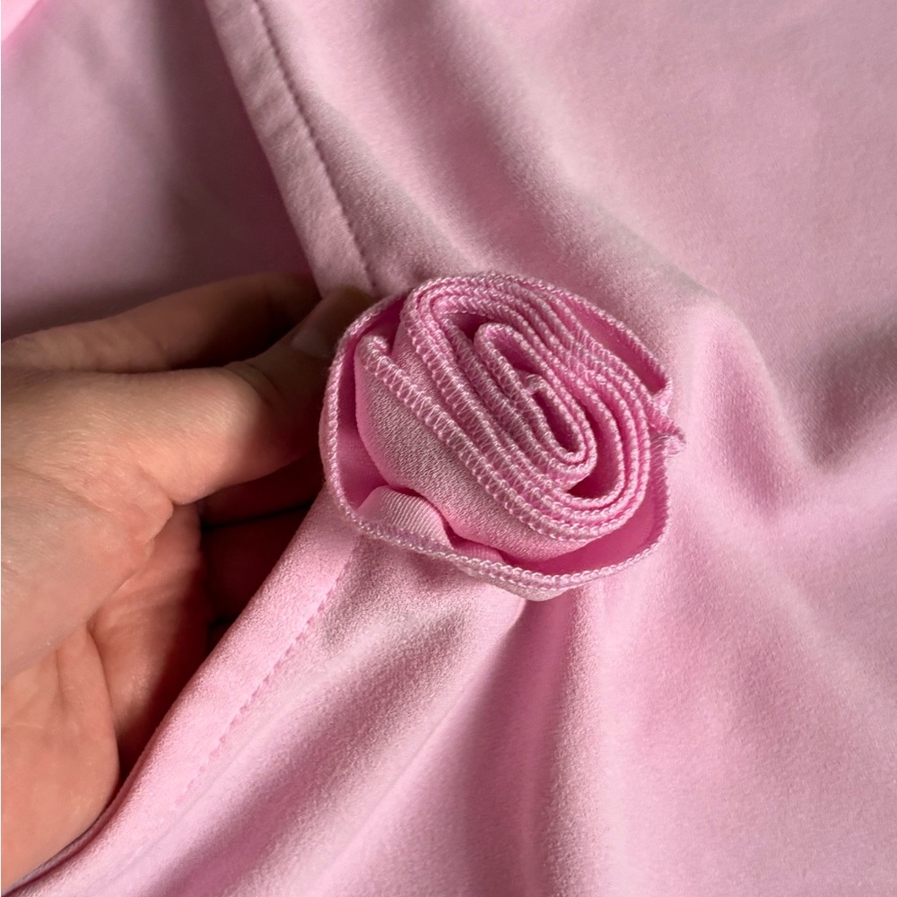 Forever 21 Light Pink Backless Cutout Rose-Accent Mini Dress - Picture 5 of 6